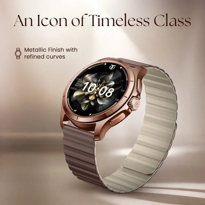 Titan Evoke Smartwatch 1.32" inch AMOLED Display with AOD, Functional Crown, Magnetic Strap, Metal Body,Fast Charge
