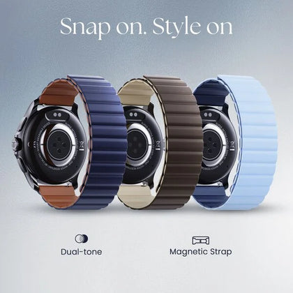 Titan Evoke Smartwatch 1.32" inch AMOLED Display with AOD, 1000 Nits, Functional Crown, Magnetic Strap, Metal Body