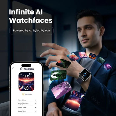Titan Smart 4.0 Smartwatch with 1.93" AMOLED Display, Infinite AI Watch Faces, AI Voice assistant, Smart Hydration