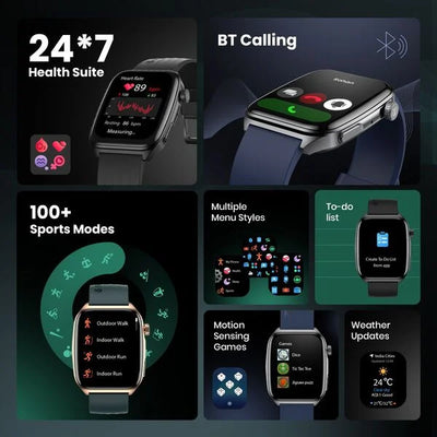Titan Smart 4.0 Smartwatch with 1.93" AMOLED Display, Infinite AI Watch Faces, AI Voice assistant, Smart Hydration