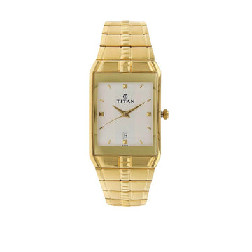 Titan Analog with Date Silver Dial Metal Strap watch for Men