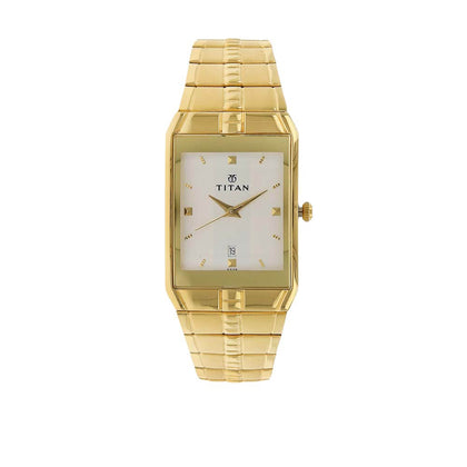 Titan Analog with Date Silver Dial Metal Strap watch for Men