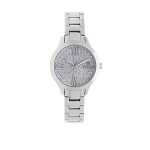 Titan Quartz Analog Purple Dial Metal Strap Watch for Women