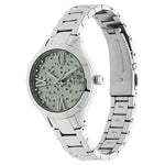 Titan Quartz Analog Green Dial Stainless Steel Strap Watch for Women