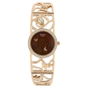 Titan Raga Aurora Mother of Pearl Dial Women Watch With Metal Strap