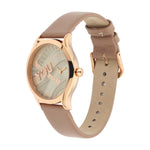 Titan Self Expression Rose Gold Dial Analog Leather Strap Watch for Women