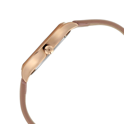 Titan Self Expression Rose Gold Dial Analog Leather Strap Watch for Women