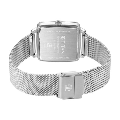 Titan Avant Garde Silver Dial Quartz Multifunction Stainless Steel Strap watch for Women