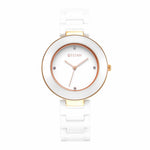 Titan Purple Ceramics White Dial Analog Ceramic Strap watch for Women