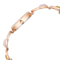 Titan Raga Mother Of Pearl Dial Rose Gold Metal Strap Analog Watch for Women