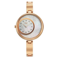Titan Raga Mother of Pearl Dial Rose Gold Metal Strap Analog Watch for Women