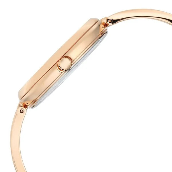Titan Raga Mother of Pearl Dial Rose Gold Metal Strap Analog Watch for Women