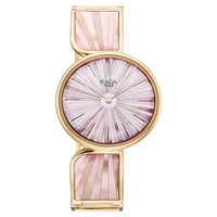 Titan Raga Mother of Pearl Dial Rose Gold Metal Strap Analog Watch for Women