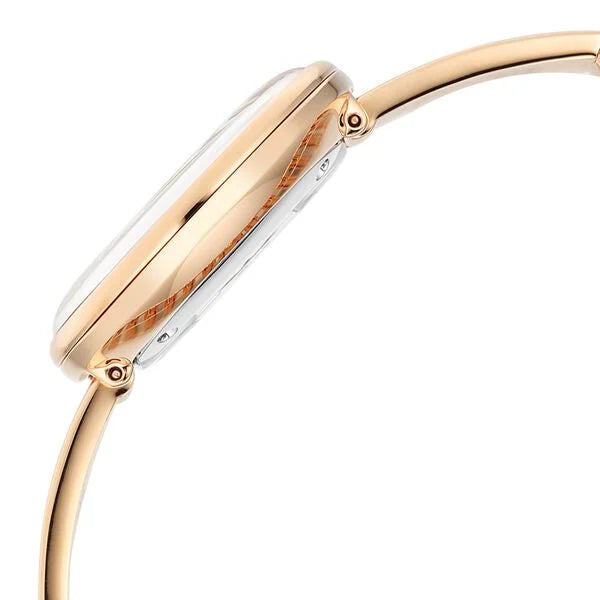 Titan Raga Mother of Pearl Dial Rose Gold Metal Strap Analog Watch for Women