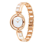 Titan Raga Power Pearls Quartz Analog Mother Of Pearl Dial Rose Gold Metal Strap Watch for Women