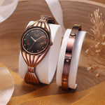 Titan Raga Memoirs Quartz Analog Mother Of Pearl Dial With Brown Metal Strap Watch For Women
