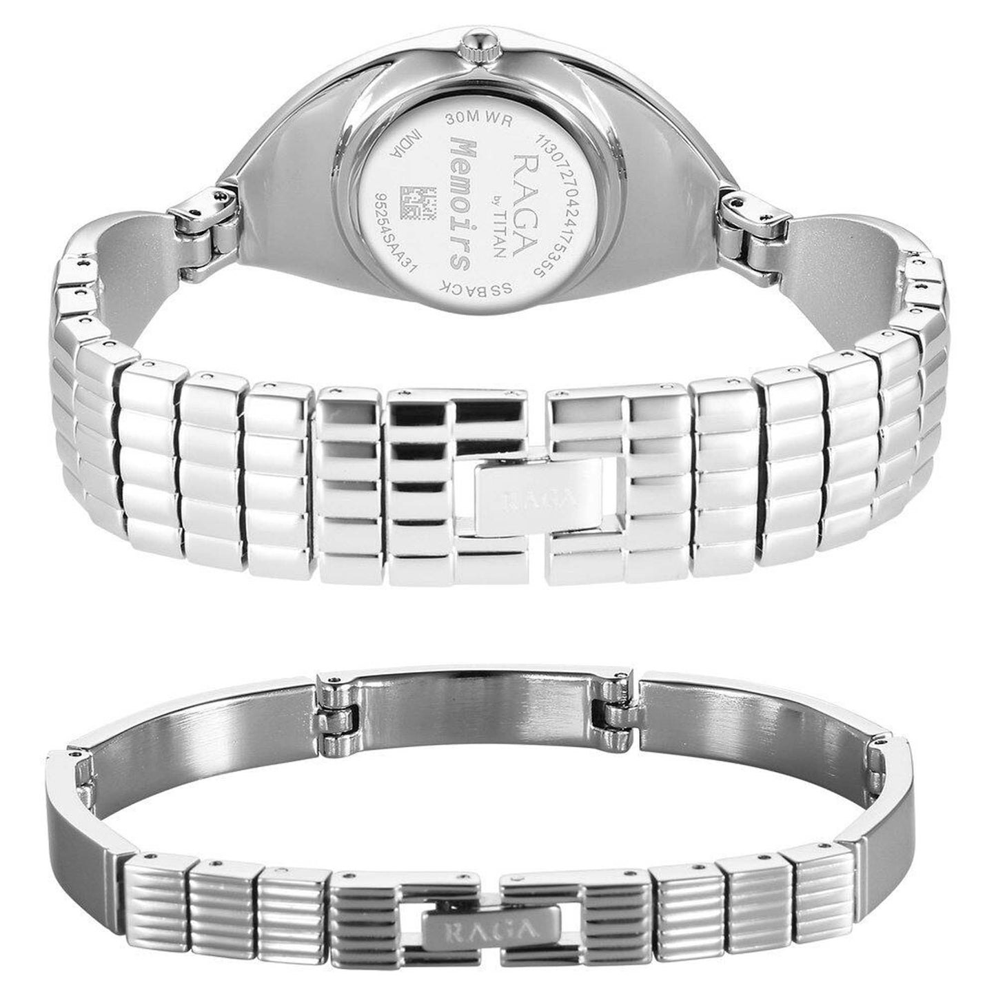 Titan Raga Memoirs Quartz Analog Silver Dial With Silver Metal Strap Watch For Women
