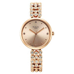 Titan Raga Showstopper Quartz Alog Rose Gold Dial Metal Strap Watch for Women