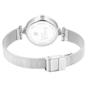 Titan Raga Showstopper Quartz Alog Pink Dial Metal Strap Watch for Women