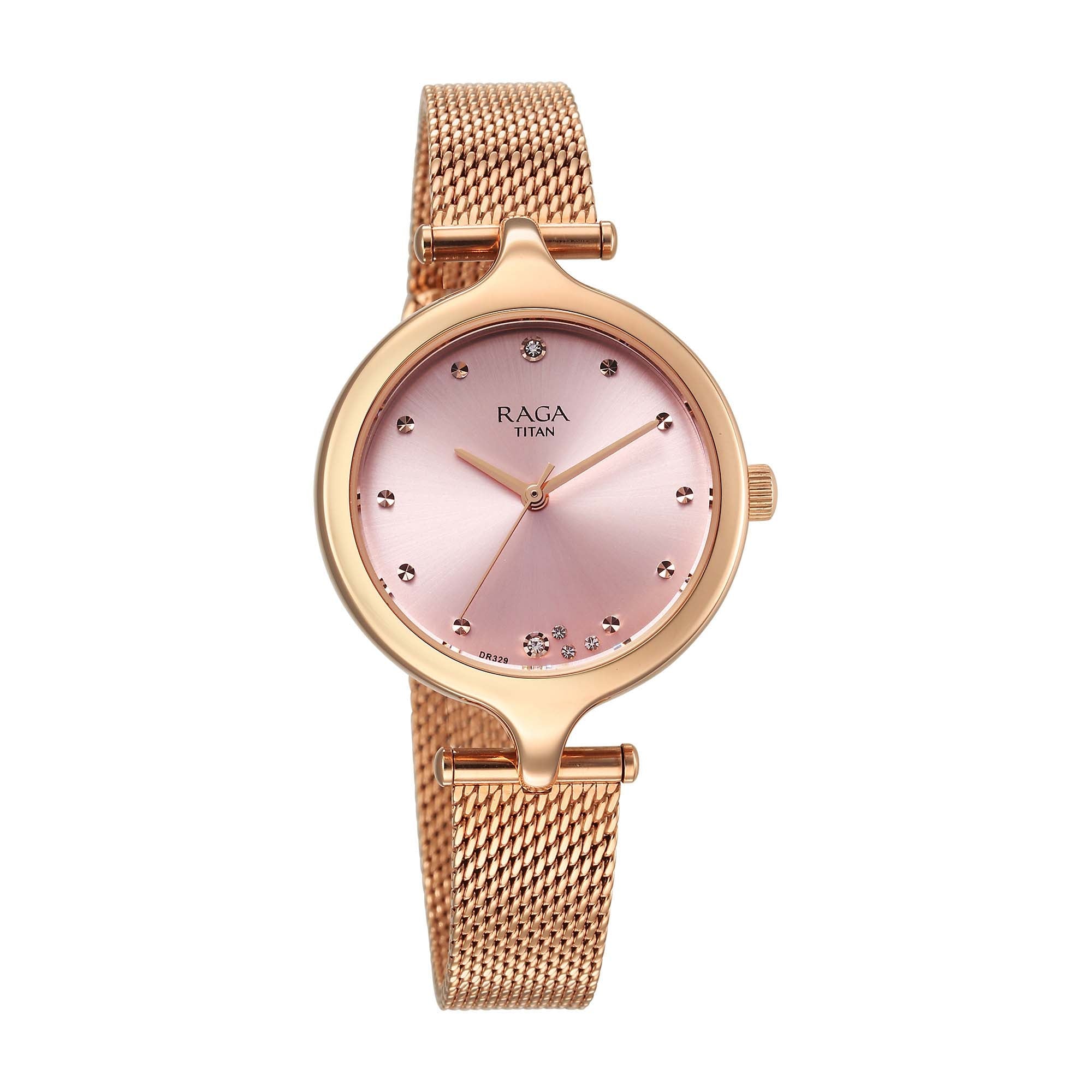Titan Raga Showstopper 2.0 Quartz Analog Rose Gold Dial  Rose Gold Color Stainless Steel Strap Watch For Women