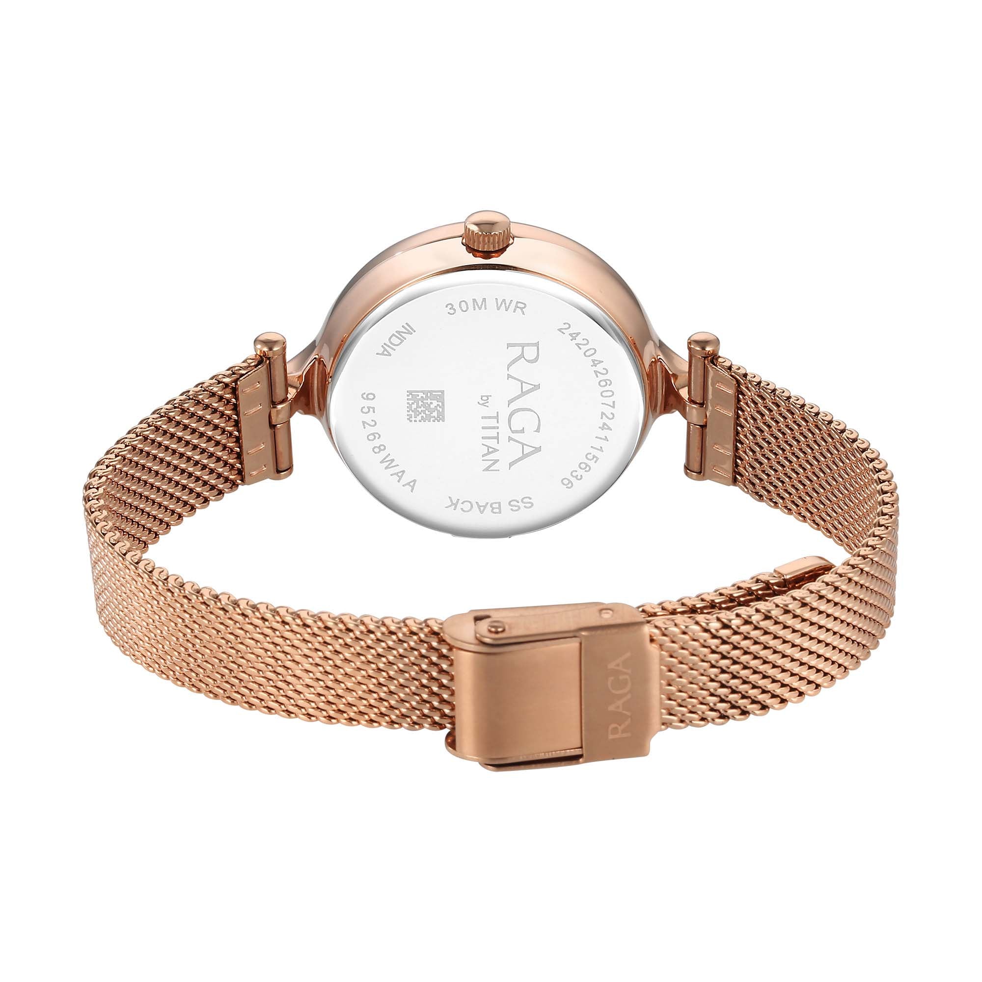 Titan Raga Showstopper 2.0 Quartz Analog Rose Gold Dial  Rose Gold Color Stainless Steel Strap Watch For Women