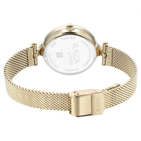 Titan Raga Showstopper Quartz Alog Silver Dial Metal Strap Watch for Women