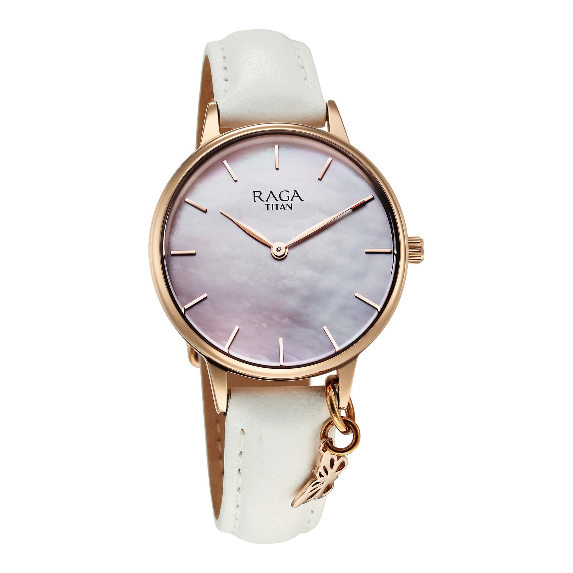 Titan Raga Showstopper 2.0 Strap Material Leather Dial Colour Mother Of Pearl 95274WL03