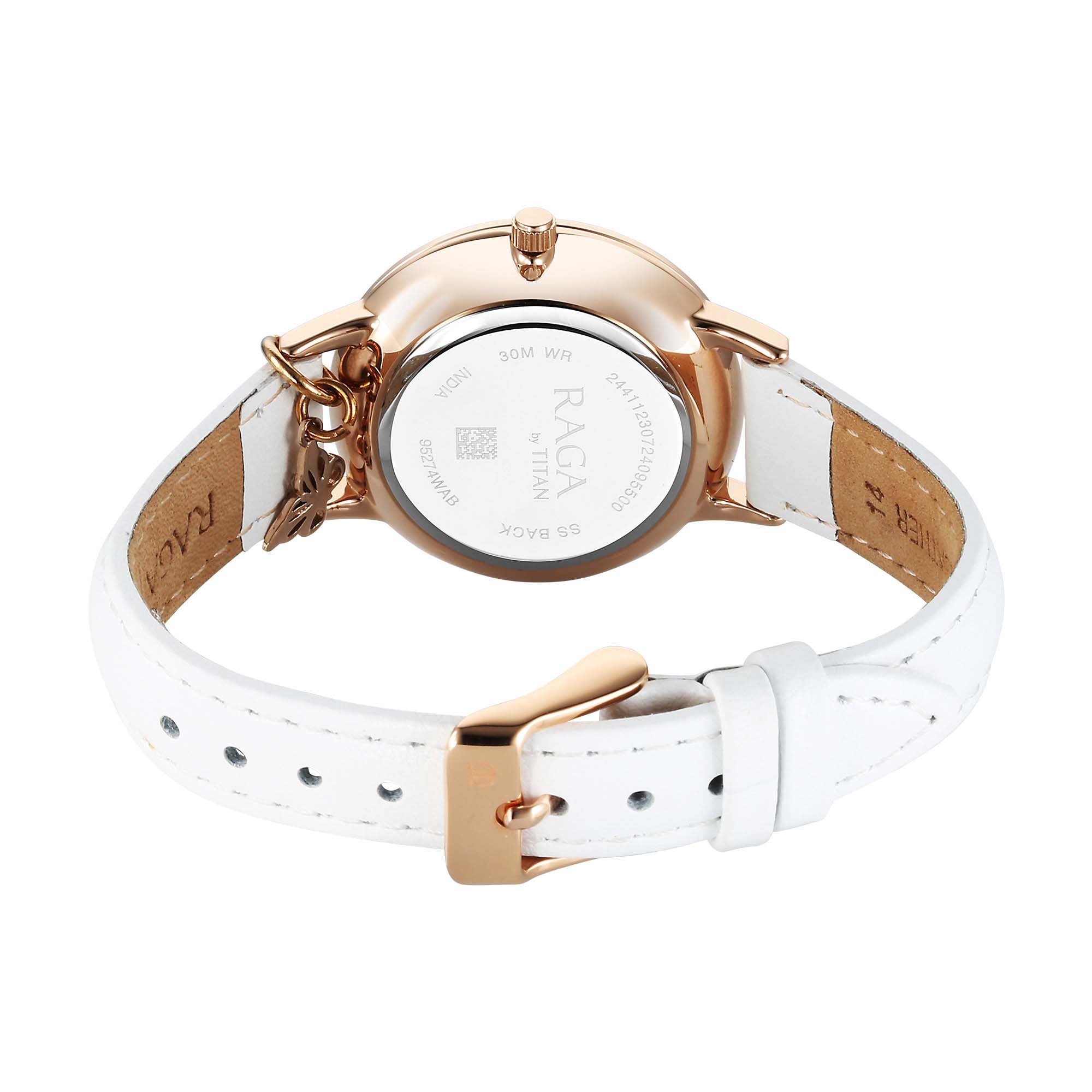 Titan Raga Showstopper 2.0 Strap Material Leather Dial Colour Mother Of Pearl 95274WL03