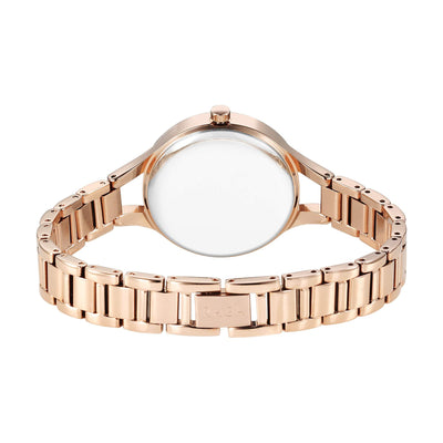 Titan Raga Showstopper Quartz Analog Mother Of Pearl Dial Metal Strap Watch For Women
