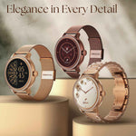 Titan Valerie Premium Smartwatch with All 316L SS construction, Skin Temp. Sensor, Women’s Health, SingleSync BT Calling