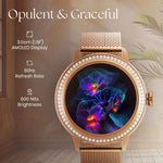 Titan Valerie Premium Smartwatch with All 316L SS construction, Skin Temp. Sensor, Women’s Health, SingleSync BT Calling