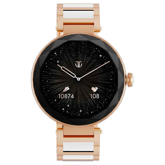 Titan Elixir with All 316L SS construction, 3.04 CM AMOLED Display, BT Calling, Skin Temperature Sensor, Women's Health