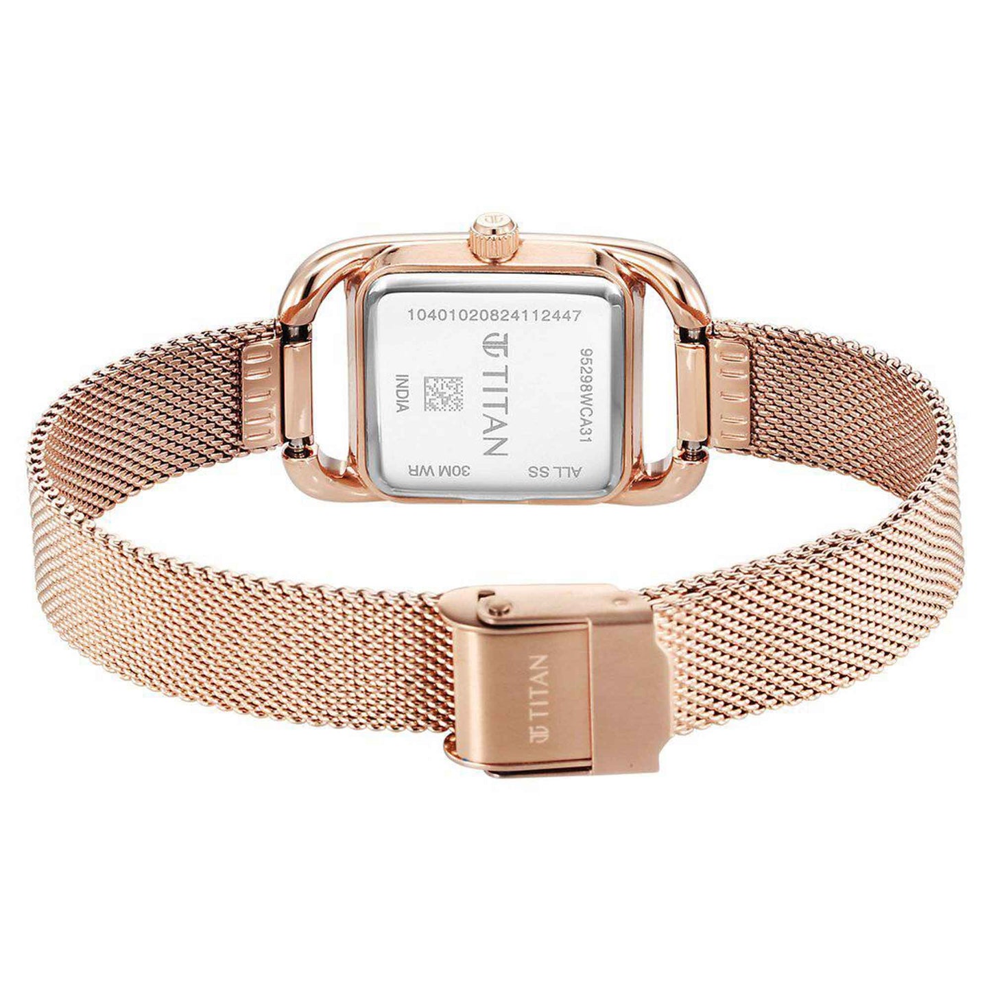 Titan Horizon Quartz Analog Pink Dial Stainless Steel Strap Watch For Women