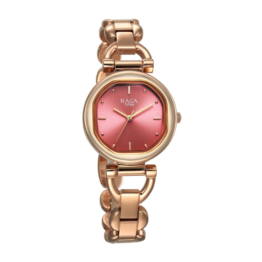 Titan Raga Showstopper 2.0 Strap Material Stainless Steel Dial Colour Red 95301WM01