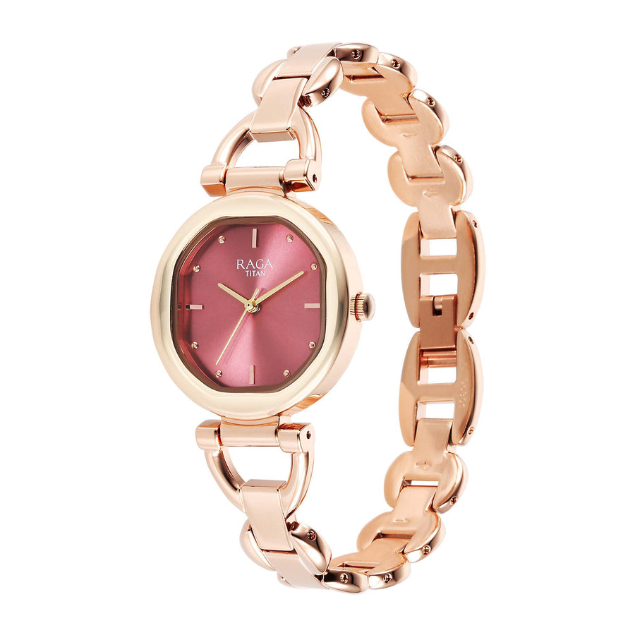 Titan Raga Showstopper 2.0 Strap Material Stainless Steel Dial Colour Red 95301WM01