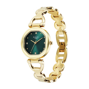 Titan Raga Showstopper 2.0 Strap Material Stainless Steel Dial Colour Green 95301YM01