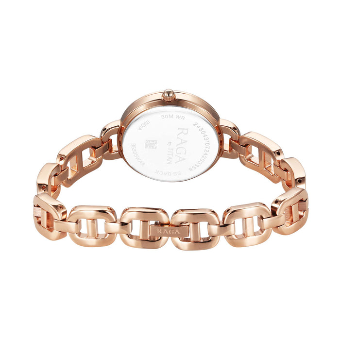 Titan Raga Showstopper 2.0 Strap Material Stainless Steel Dial Colour Rose Gold 95305WM01