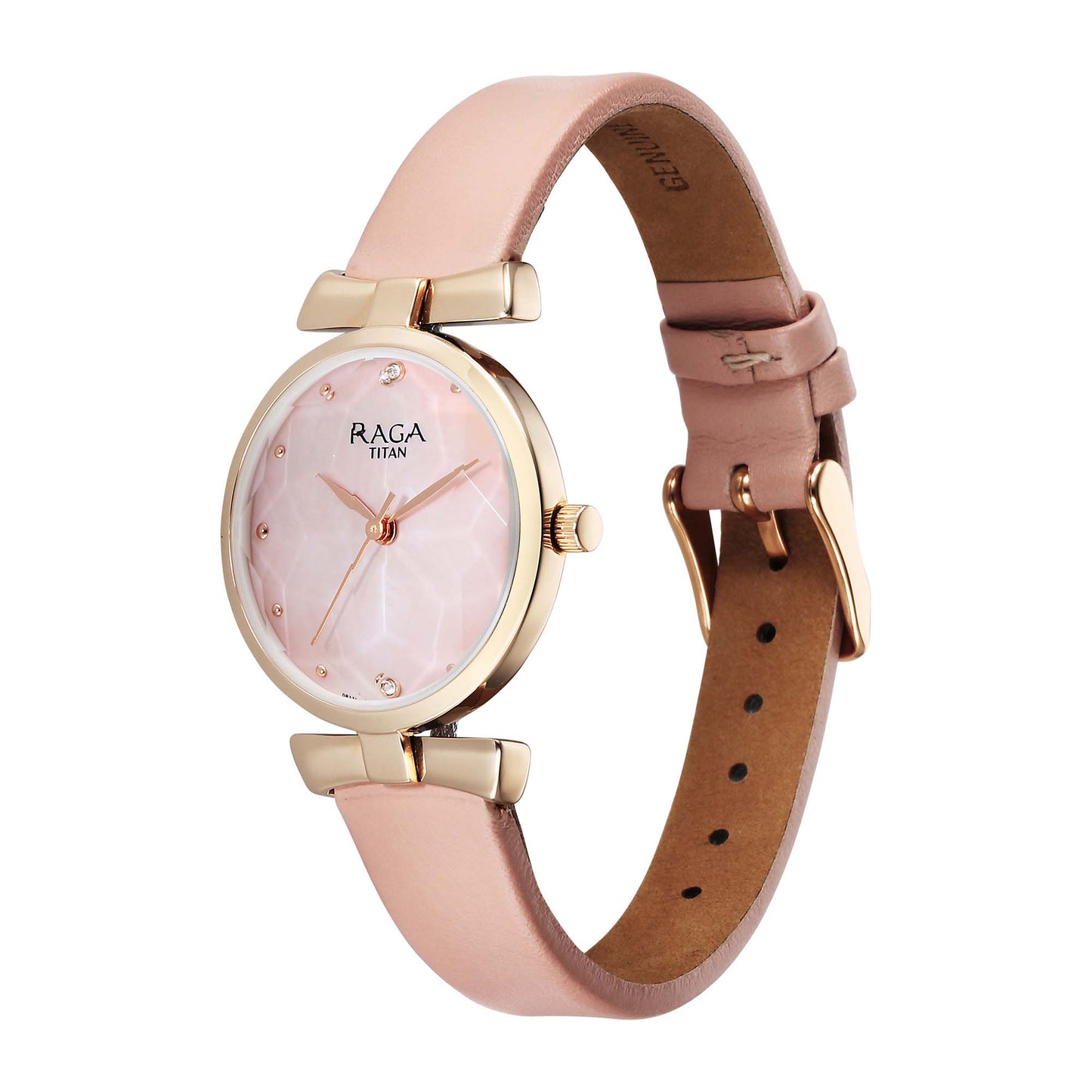 Titan Raga Showstopper 2.0 Strap Material Leather Dial Colour Mother Of Pearl 95308WL01