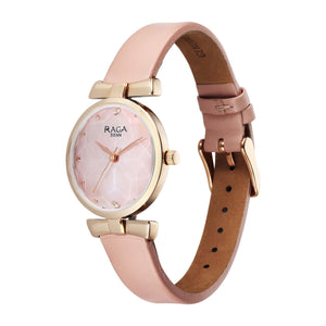 Titan Raga Showstopper 2.0 Strap Material Leather Dial Colour Mother Of Pearl 95308WL01
