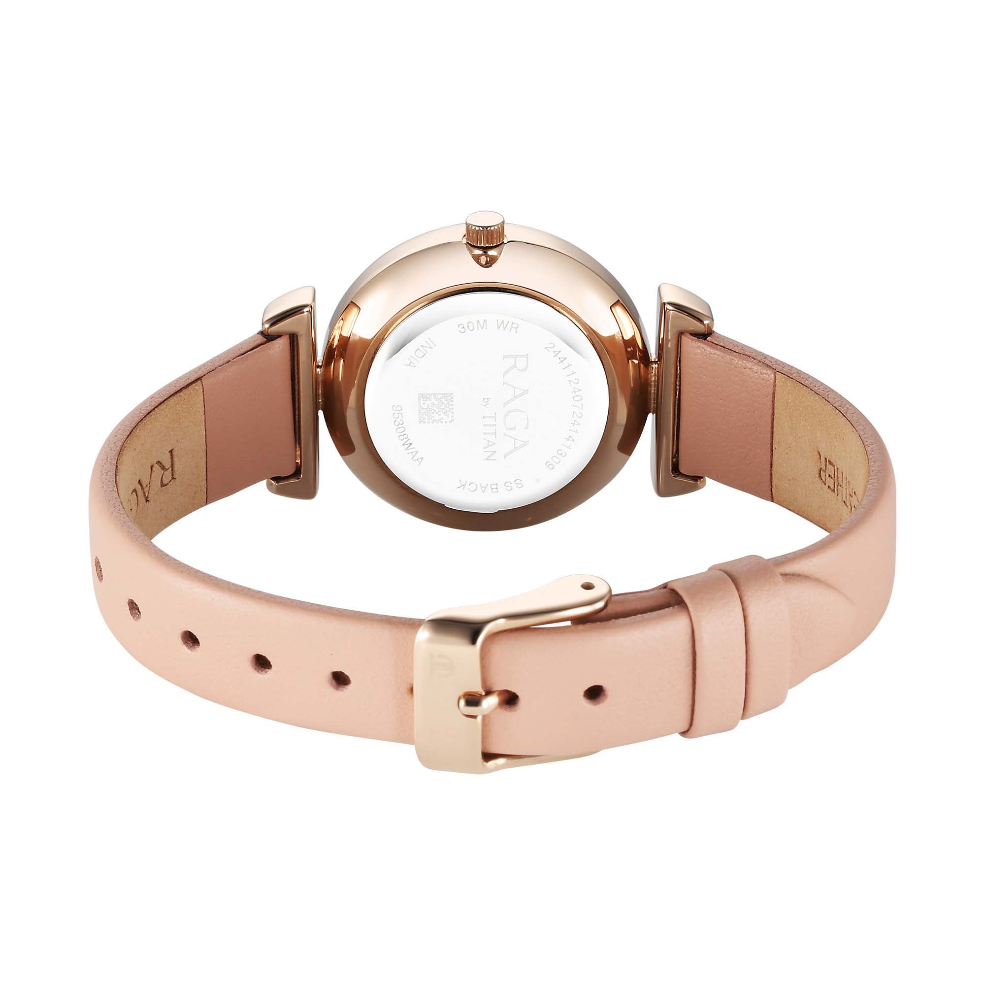 Titan Raga Showstopper 2.0 Strap Material Leather Dial Colour Mother Of Pearl 95308WL01