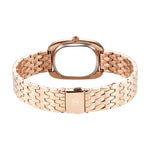 Titan Glamour Quartz Analog Blue Dial Rose Gold Stainless Steel Strap Watch For Women