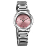 Pink Dial stainless watch women
