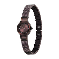 Titan Raga Glimmers Brown Dial Metal Strap Analog Watch for Women