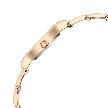 Titan Raga Glimmers Rose Gold Dial Metal Strap Analog Watch for Women