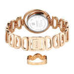 Titan Raga Glimmers Quartz Analog Mother of Pearl Dial Rose Gold Metal Strap Watch For Women 95329WM01F