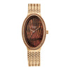 Titan Raga Glimmers Brown Mother of Pearl Oval Dial Rose Gold Metal Strap Analog Watch for Women