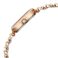Titan Raga Glimmers Rose Gold Square Dial Metal Strap Watch for Women