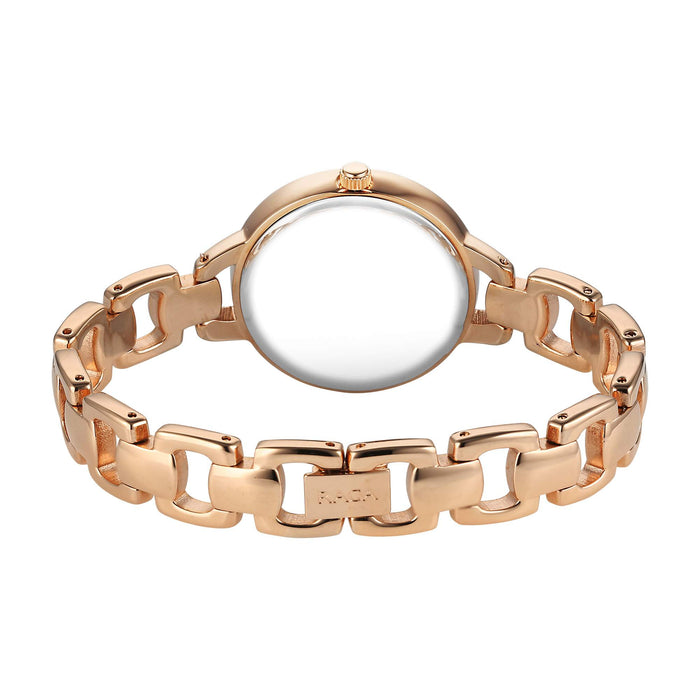 Titan Raga Showstopper Quartz Analog Rose Gold Dial Metal Strap Watch For Women