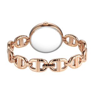 Titan Raga Showstopper Quartz Analog Rose Gold Dial Metal Strap Watch For Women