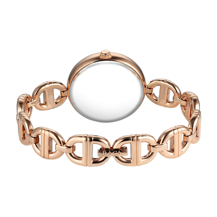 Titan Raga Showstopper Quartz Analog Rose Gold Dial Metal Strap Watch For Women